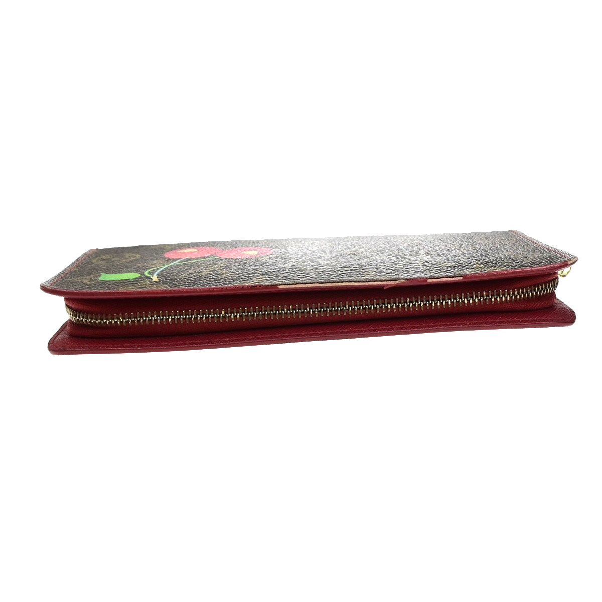 LOUIS VUITTON Porte Monnaie Zip Ling Wallet Monogram Cherry Brown M95006 70YJ247