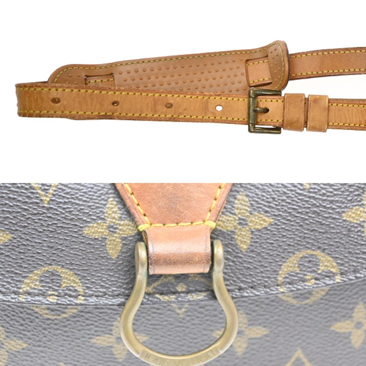 LOUIS VUITTON Saint Cloud GM Shoulder Bag Monogram Leather Brown M51242 34MA363