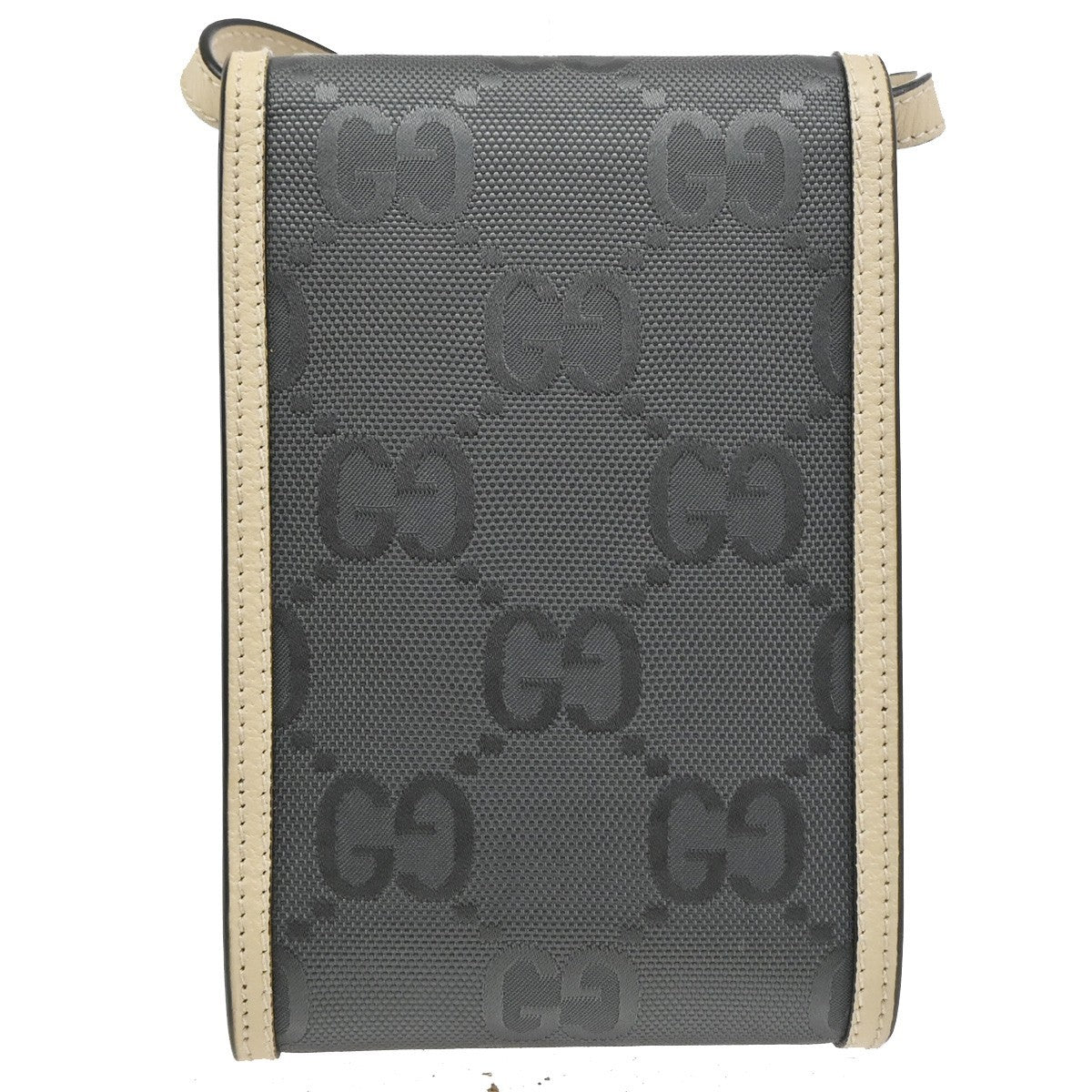GUCCI Logo Off The Grid GG Mini Shoulder Bag Canvas Leather Beige SHW 70TA616