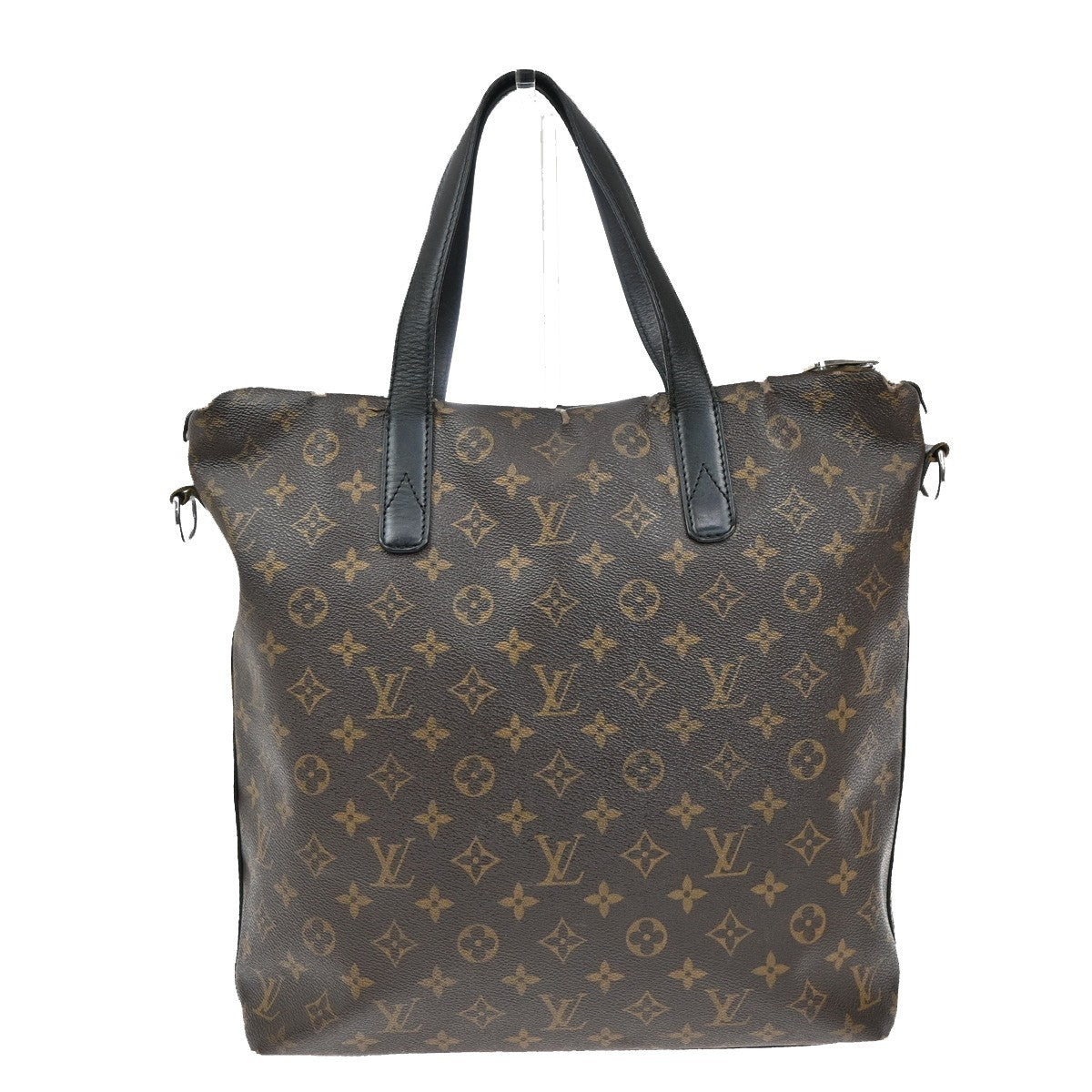 LOUIS VUITTON Kitan Hand Bag Monogram Macassar Leather Brown BK M40388 69KB449