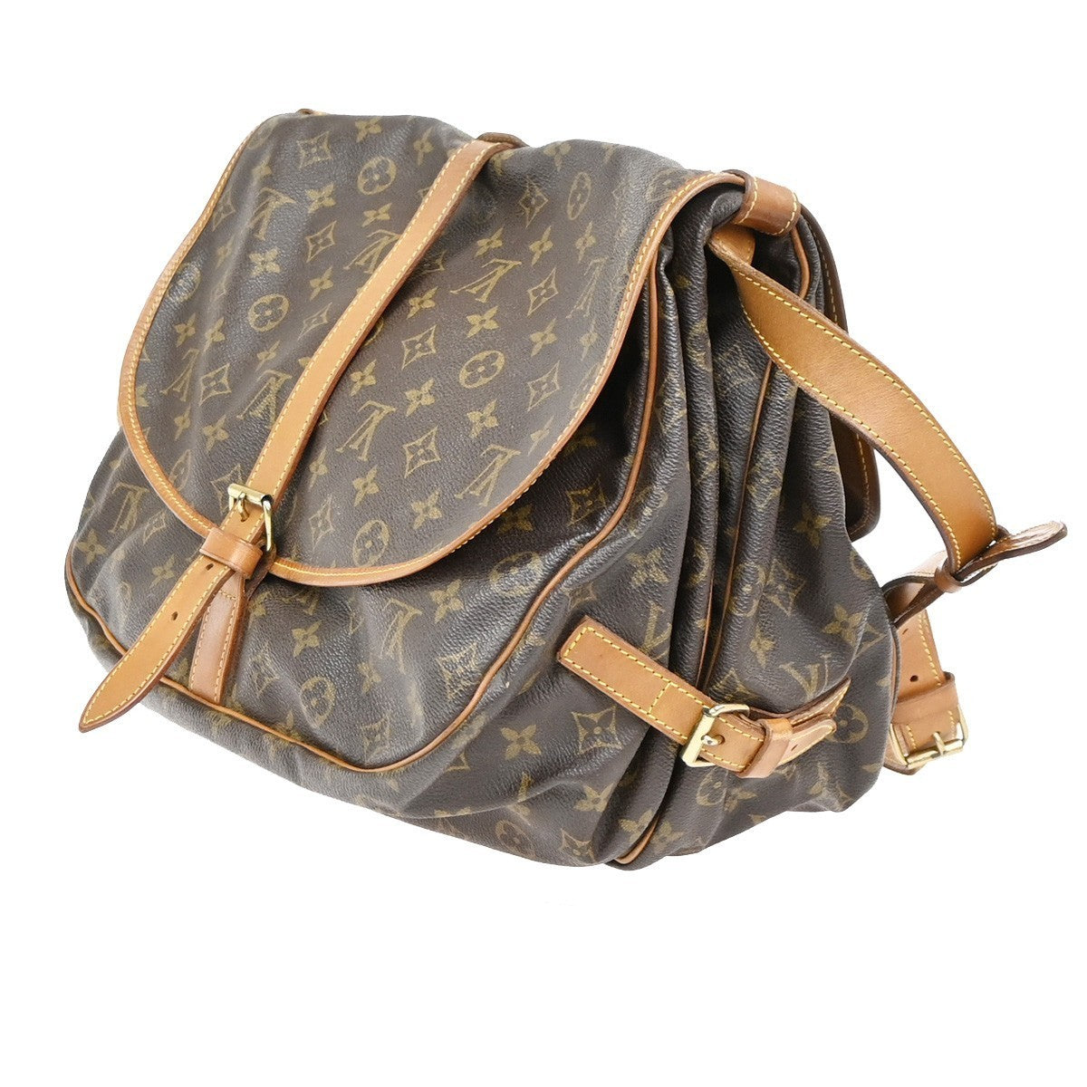 LOUIS VUITTON Saumur 35 Shoulder Bag Monogram Leather BN France M42254 78KC650