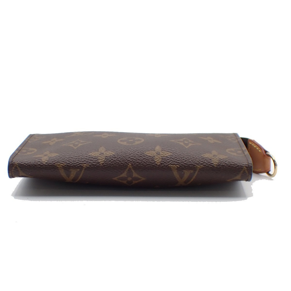 LOUIS VUITTON Logo BUCKET PM Pouch Bag Monogram Leather Brown France 60KB736