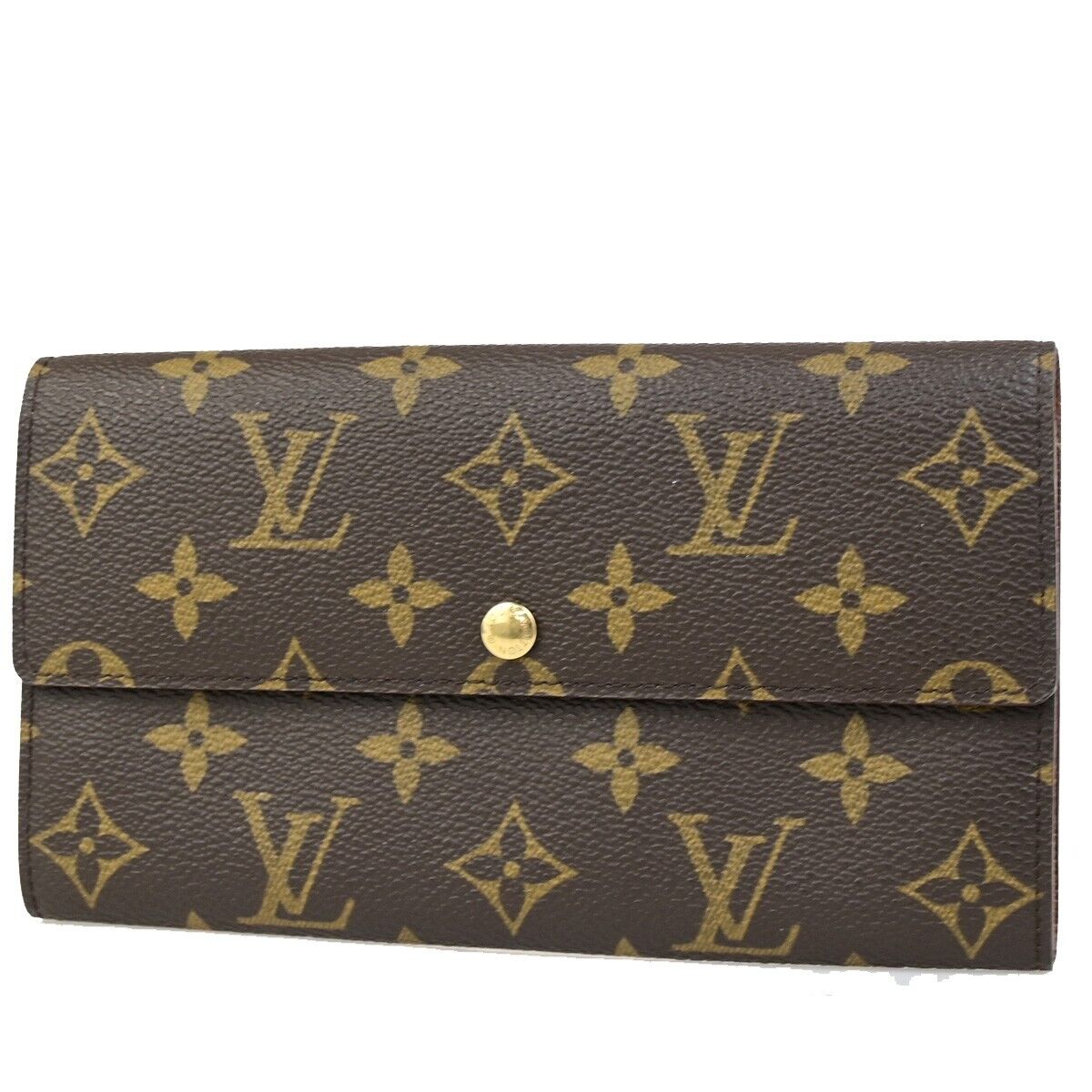 LOUIS VUITTON Porte Monnaie Credit Long Wallet Monogram Leather M61725 30FB263