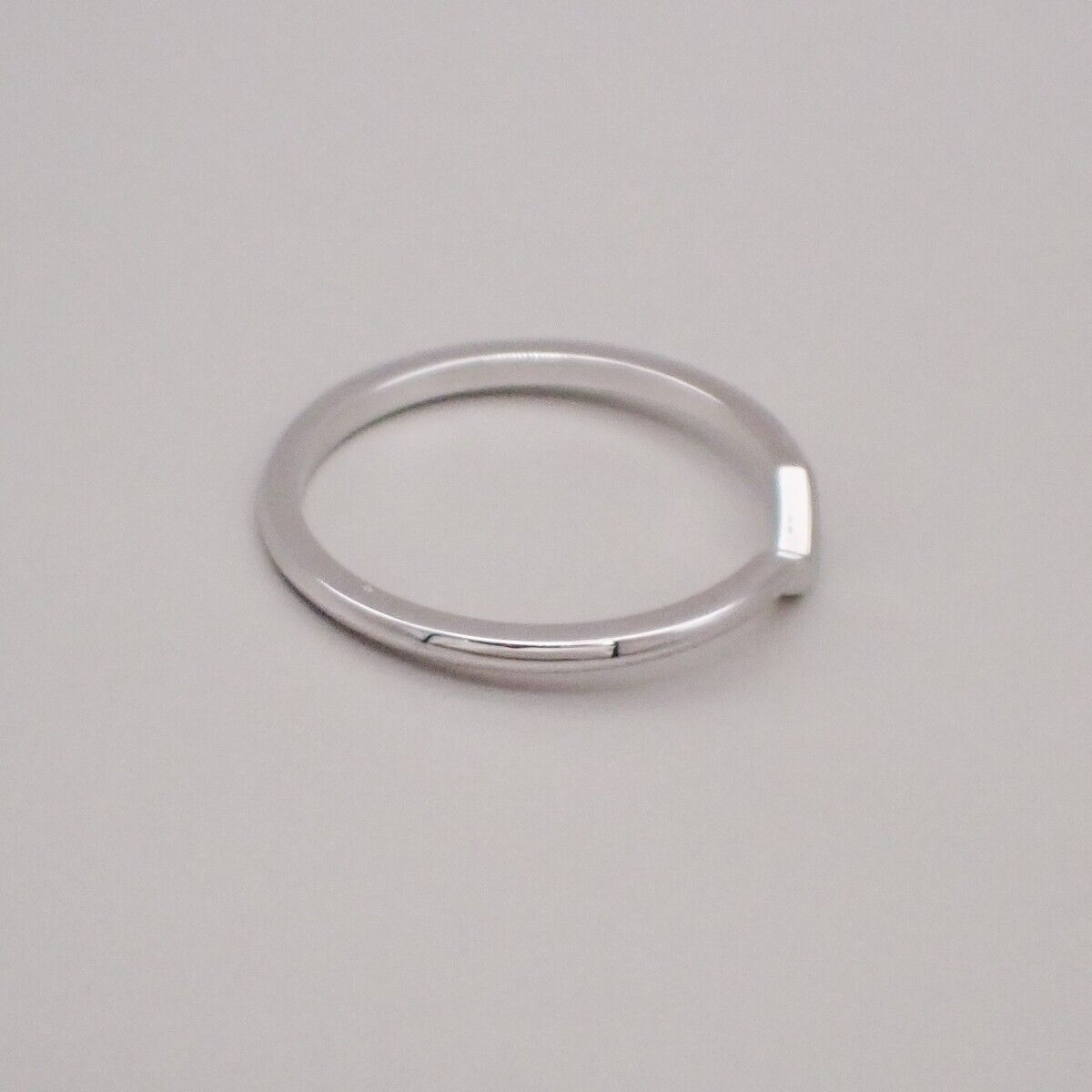 Tiffany & Co. V Band Ring Pair Set Au750 PT950 Size 7.5 8.5 GD Platinum 11RK869