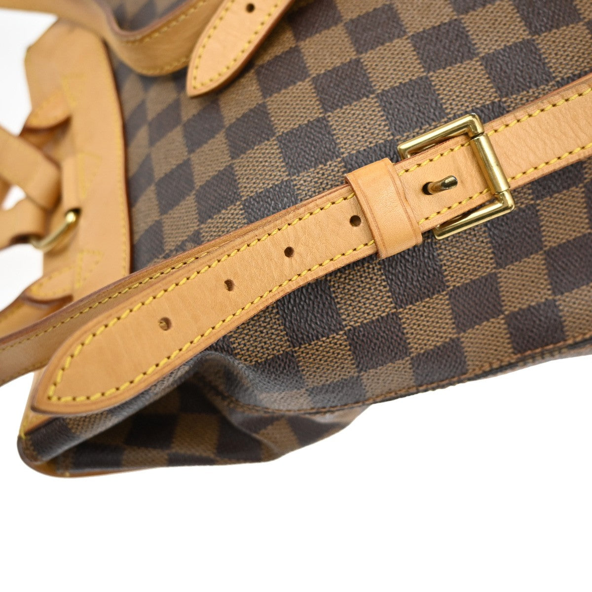 LOUIS VUITTON Logo Arlequin Backpack Bag Damier Ebene Brown N99038 13YH382