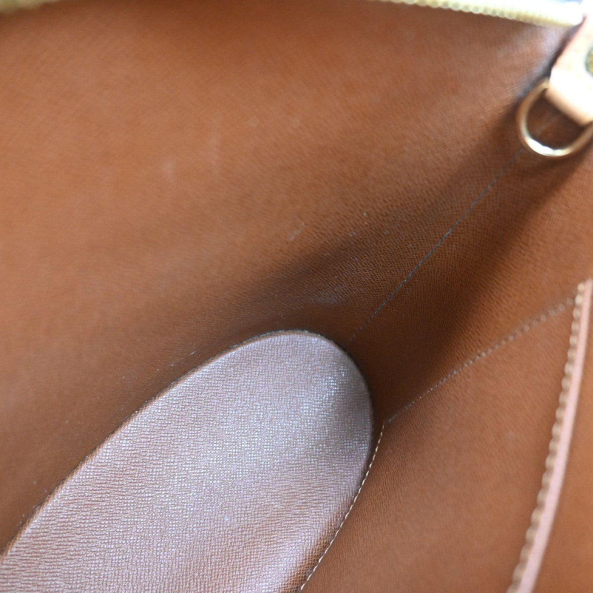 LOUIS VUITTON Logo Drouot Shoulder Bag Monogram Leather Brown M51290 96KB486
