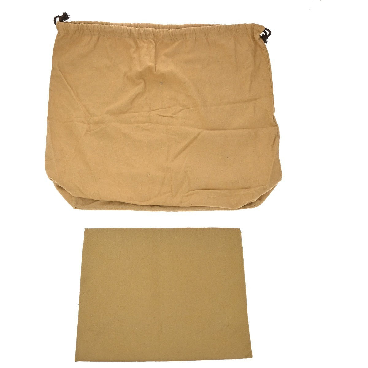LOUIS VUITTON Logo 10 Set Dust Bag Drawstring Canvas Cotton Beige Brown 09KP028