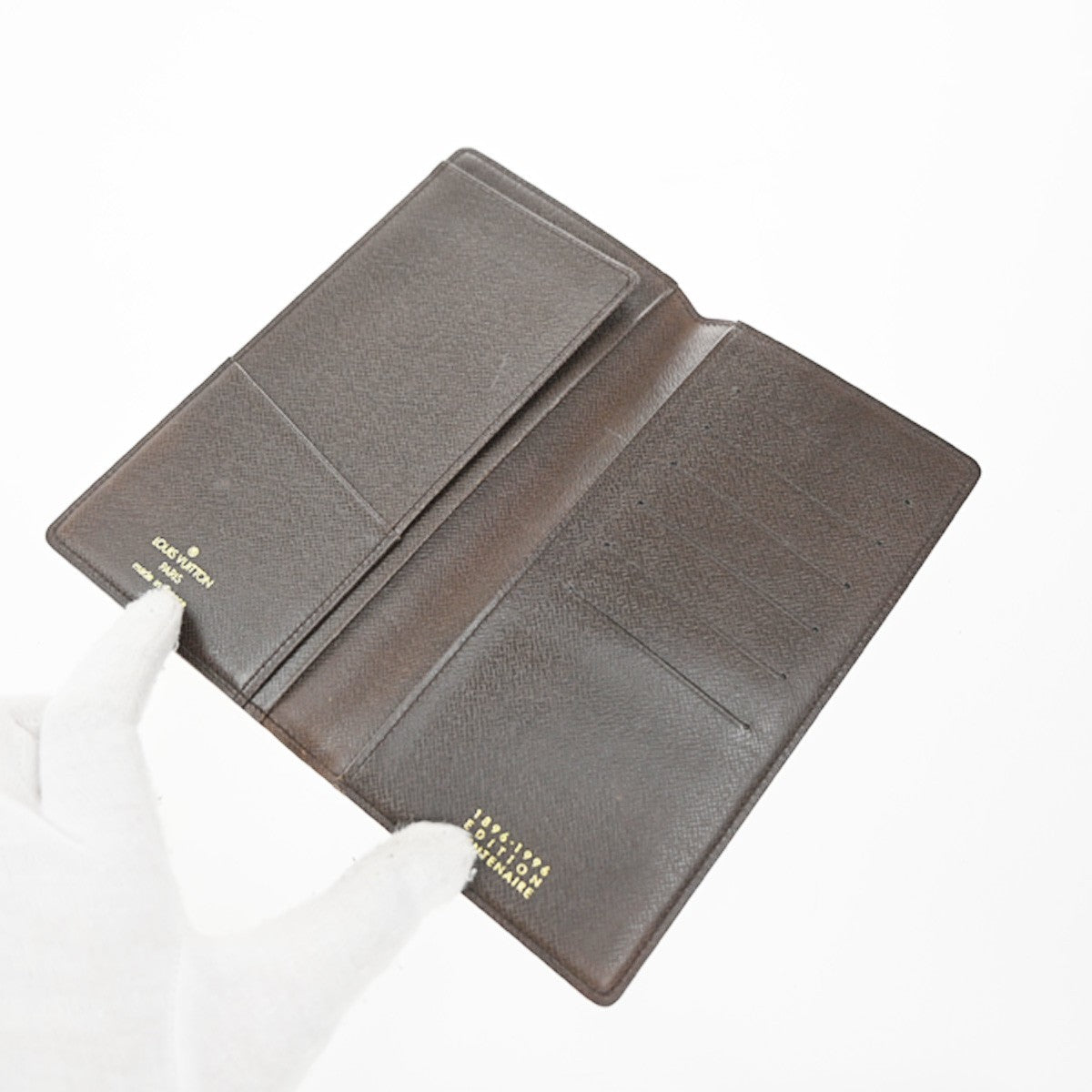 LOUIS VUITTON Porte Valeurs Cartes Credit Damier Leather Brown N61823 07KP380