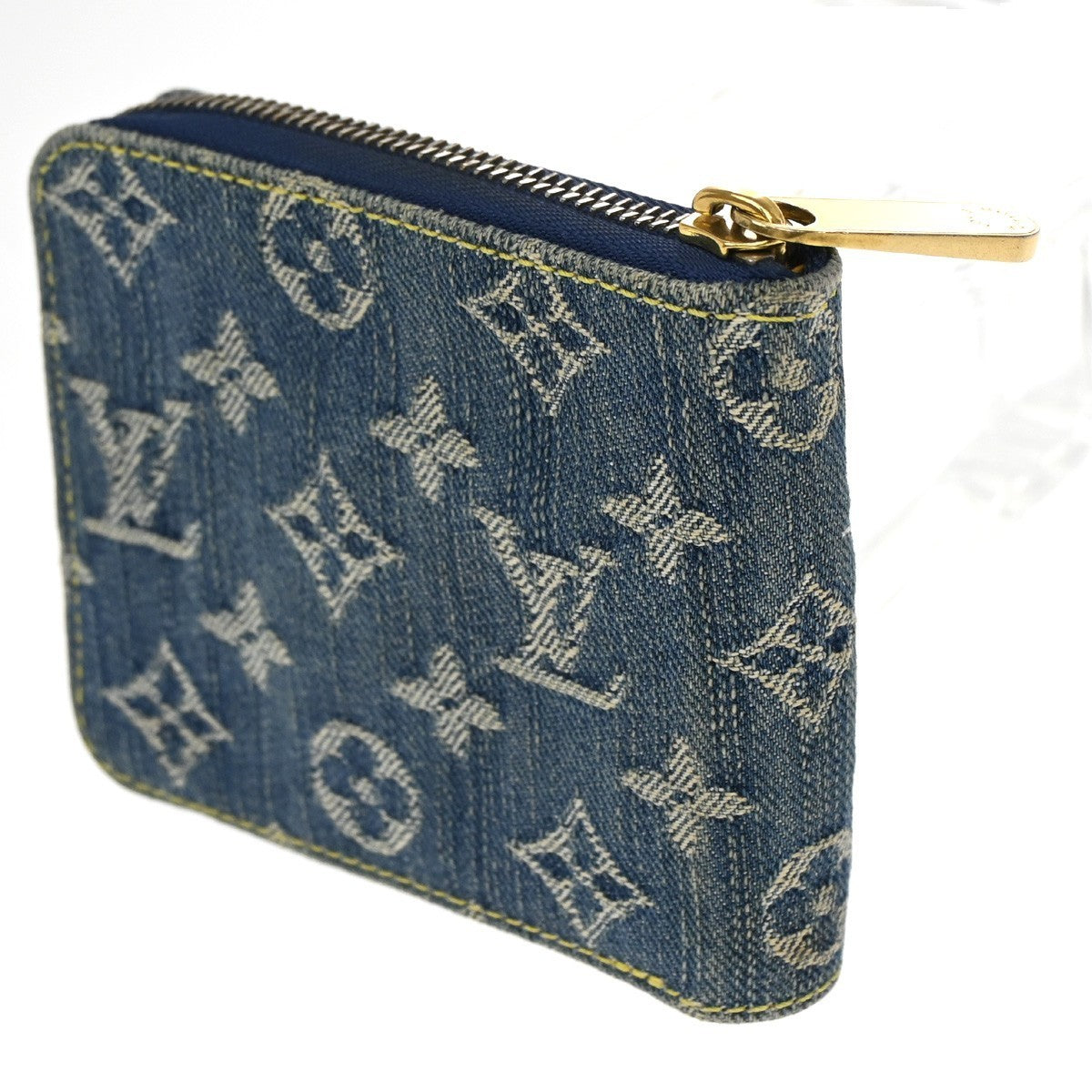 LOUIS VUITTON Mini Zippy Wallet Monogram Denim Canvas Leather BE M95342 98CA456