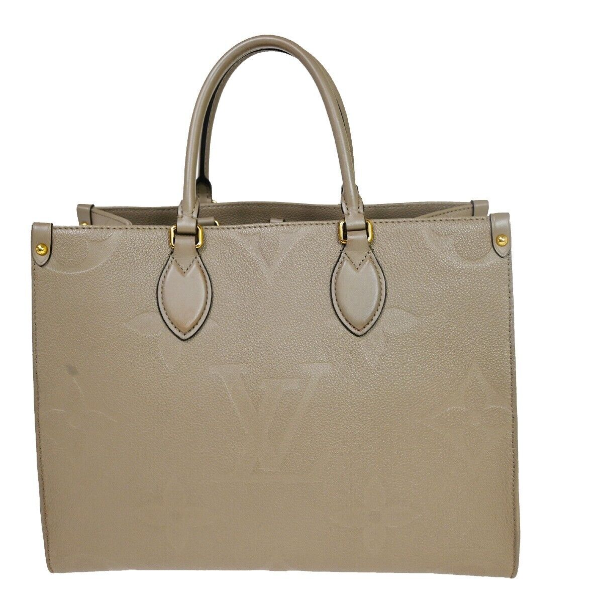 LOUIS VUITTON Onthego MM 2Way Hand Bag Monogram Empreinte Beige M45607 386RC815