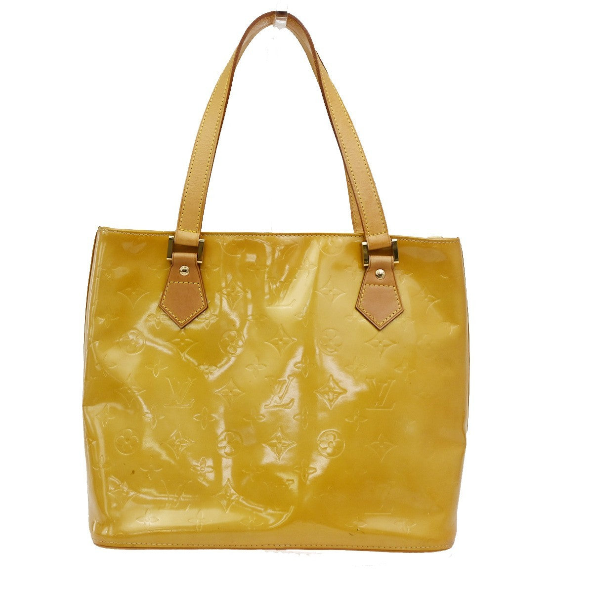 LOUIS VUITTON Houston Shoulder Bag Monogram Vernis Leather Yellow M91004 30DA081