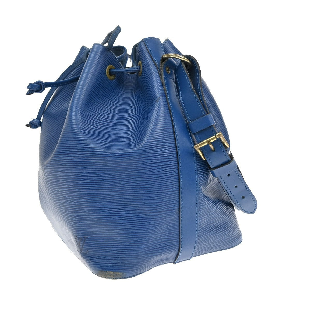 LOUIS VUITTON Petit Noe Drawstring Shoulder Bag Epi Leather Blue M44105 36EF305