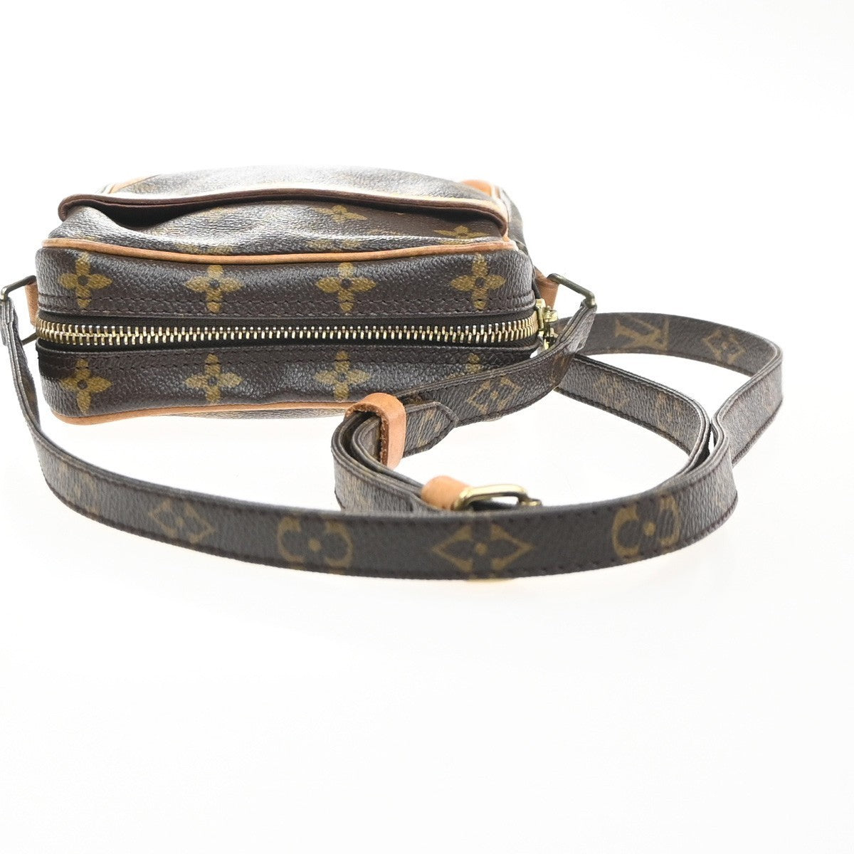 LOUIS VUITTON Danube Shoulder Bag Monogram Leather Brown France M45266 82MA554