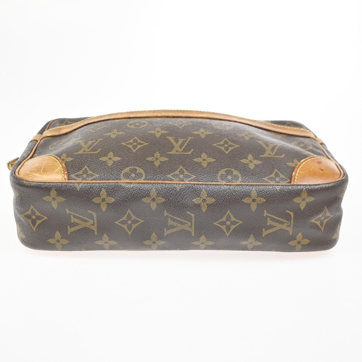LOUIS VUITTON Compiegne 28 Clutch Bag Monogram Leather Brown GHW M51845 65KC584