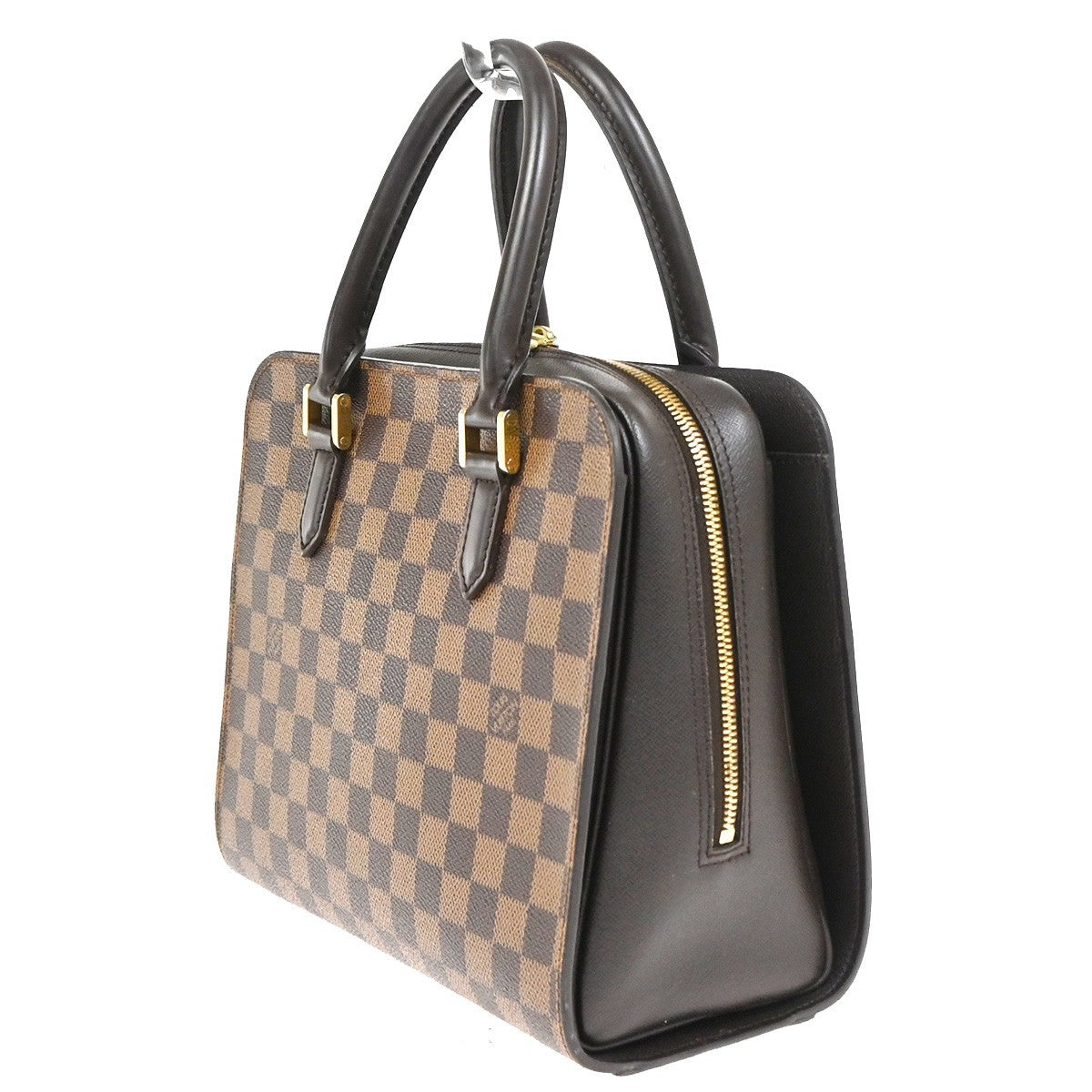LOUIS VUITTON Triana Hand Bag Damier Ebene Leather Brown France N51155 18CA816