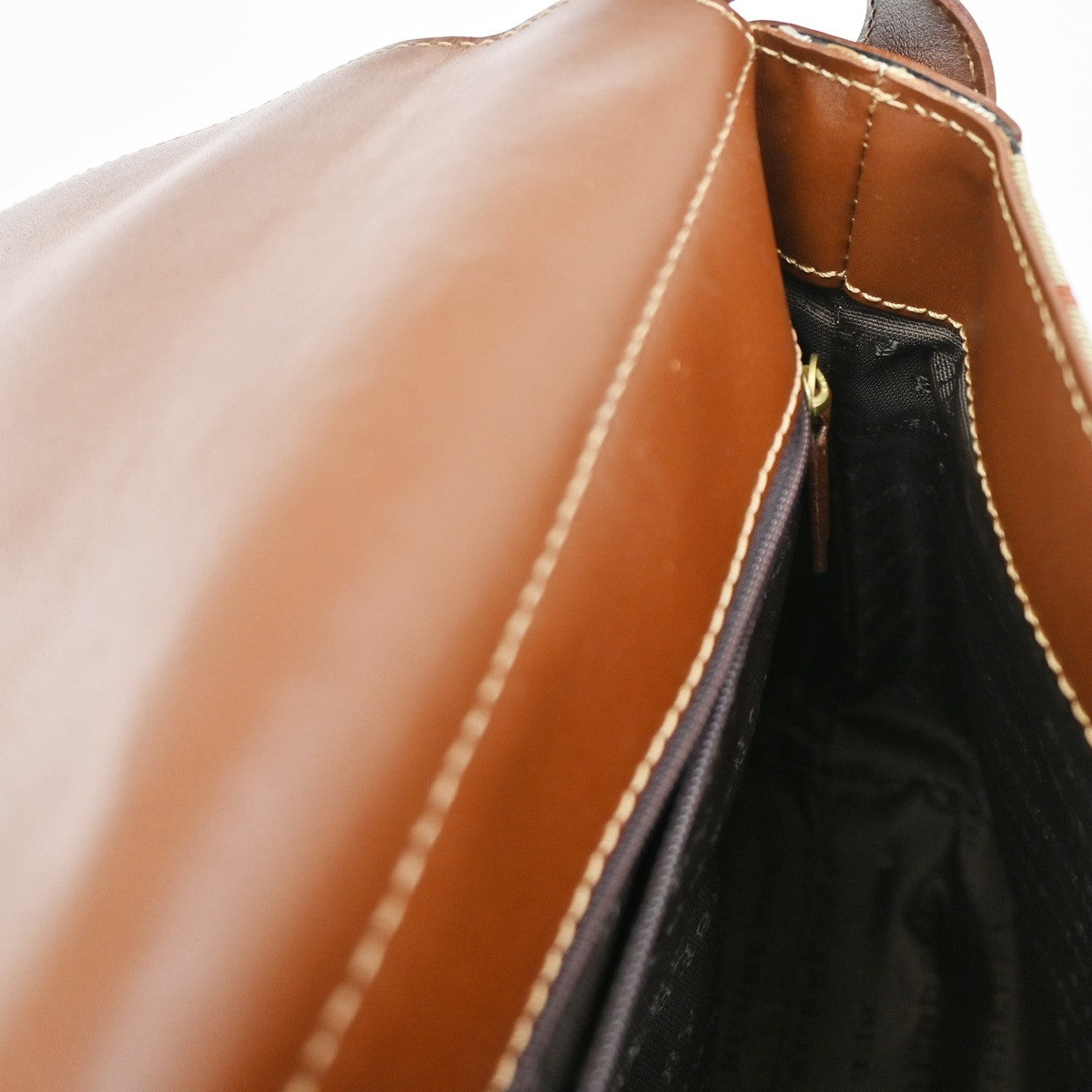 BURBERRY Logo Nova Check Shoulder Bag PVC Leather Brown GHW 31CA247