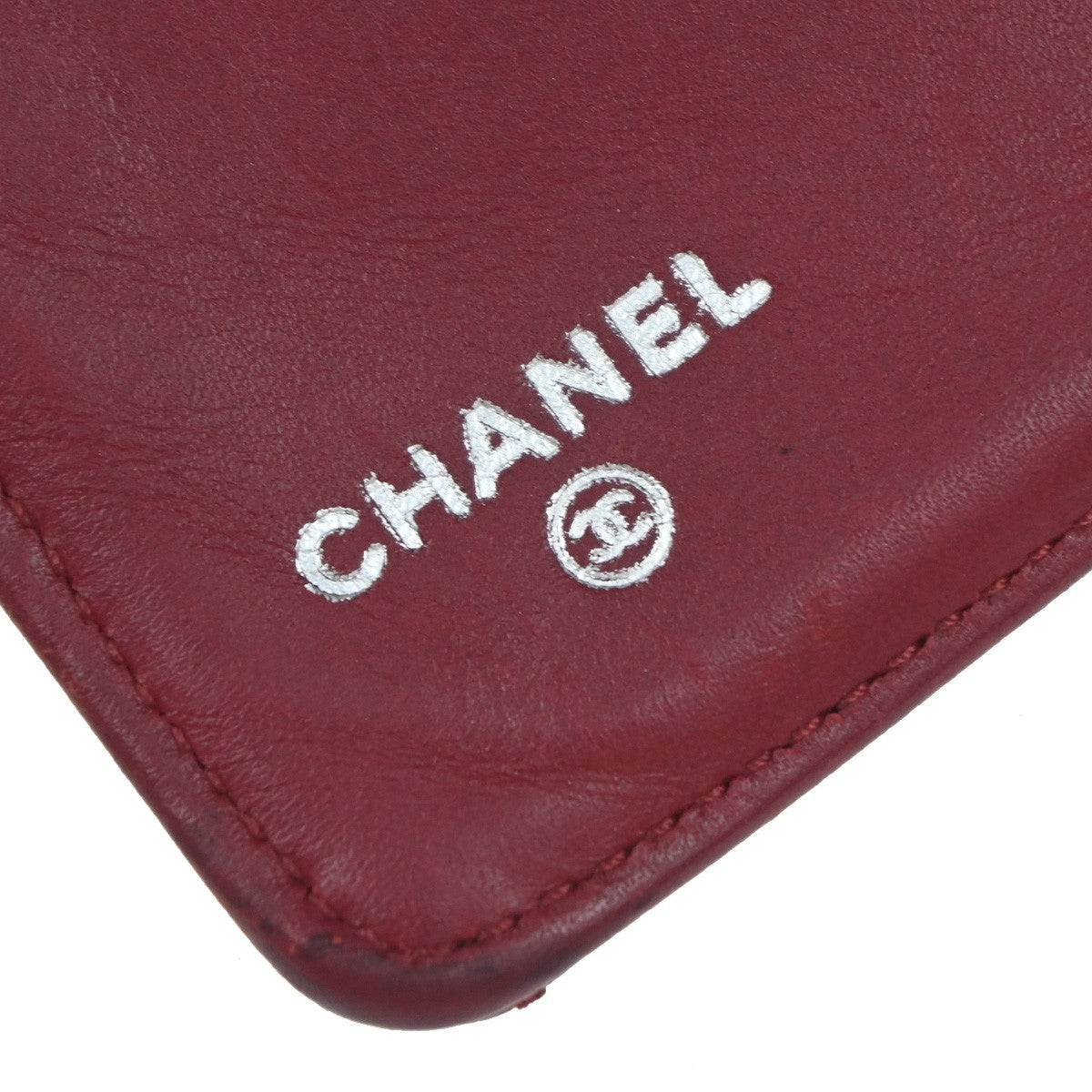 CHANEL CC Logo Matelasse Ultra Stitch Long Bifold Wallet Leather Red SHW 30KP479