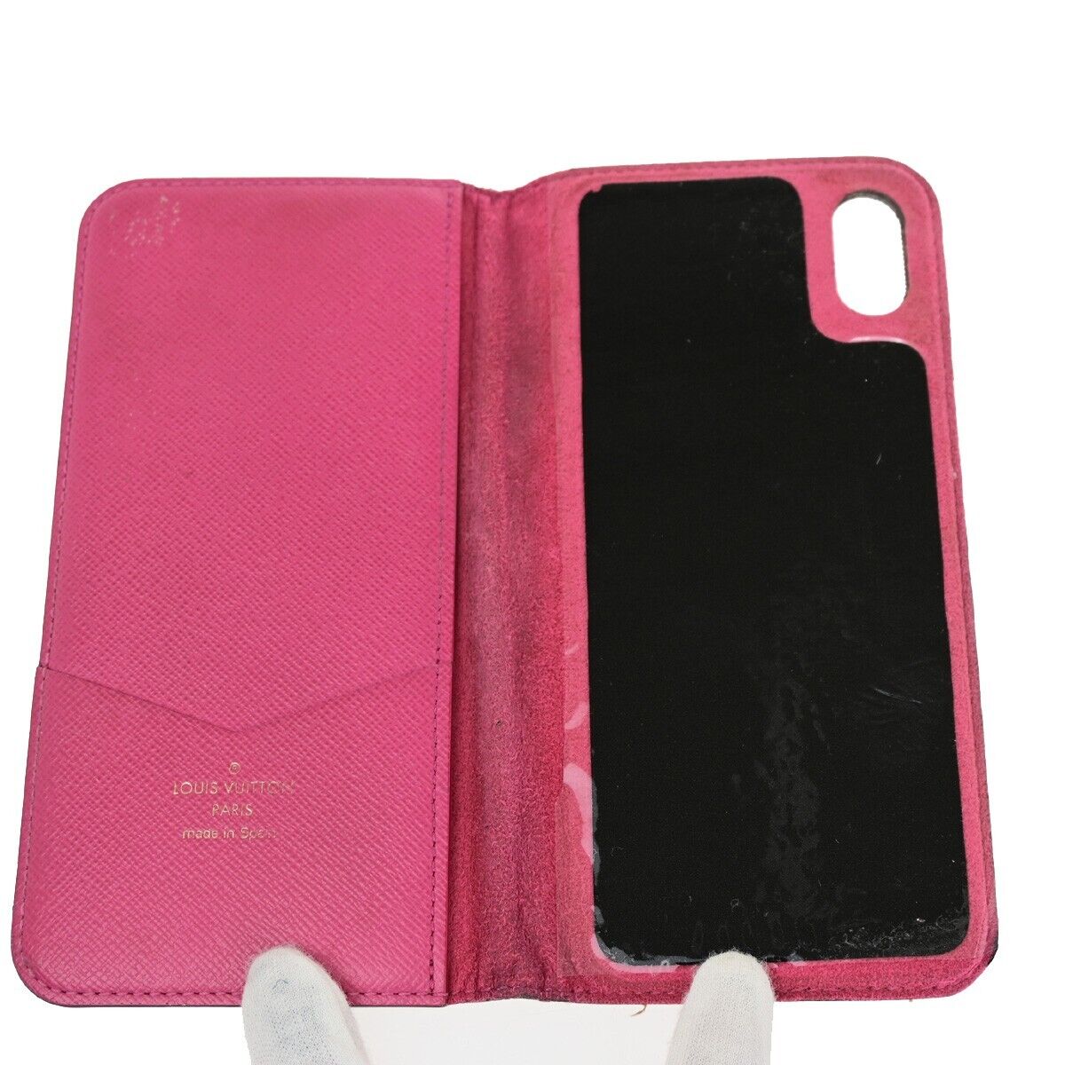 LOUIS VUITTON 6 Set Wallet iPhone 8 Xs Case Monogram Brown Pink 64KA364