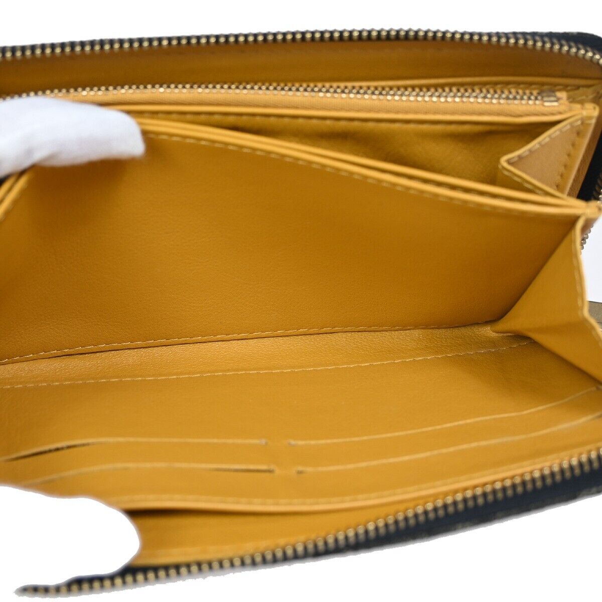 LOUIS VUITTON Zippy Round Long Wallet Monogram Denim Leather Blue M95614 44RF138