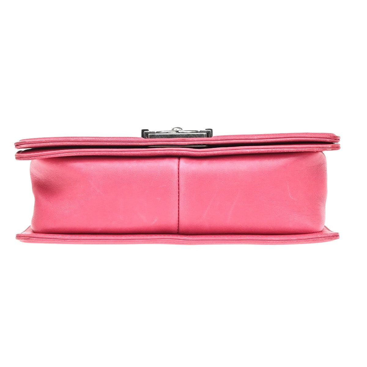 CHANEL CC Boy Chain Shoulder Bag Leather Pink SHW Italy 321RP171