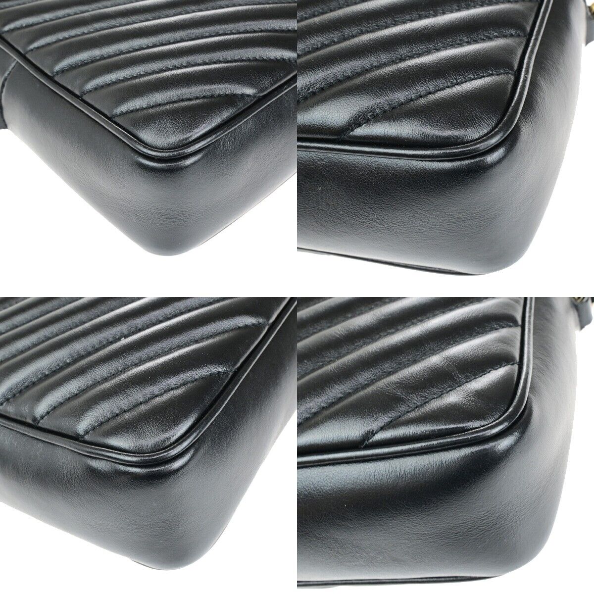 SAINT LAURENT YSL Logo Lou Tassel Shoulder Bag Leather Black GHW Italy 638RK536
