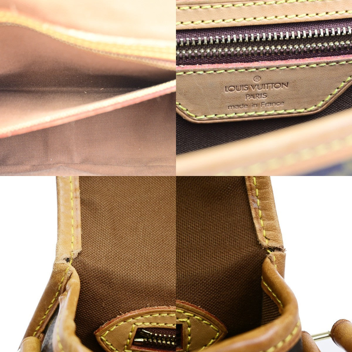 LOUIS VUITTON Sologne Shoulder Bag Monogram Leather Brown France M42250 41RQ082