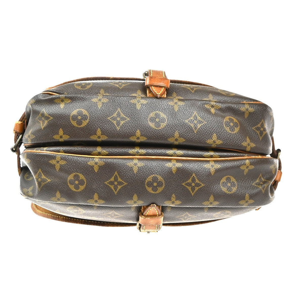 LOUIS VUITTON Logo Saumur 30 Shoulder Bag Monogram Leather Brown M42256 86MA434