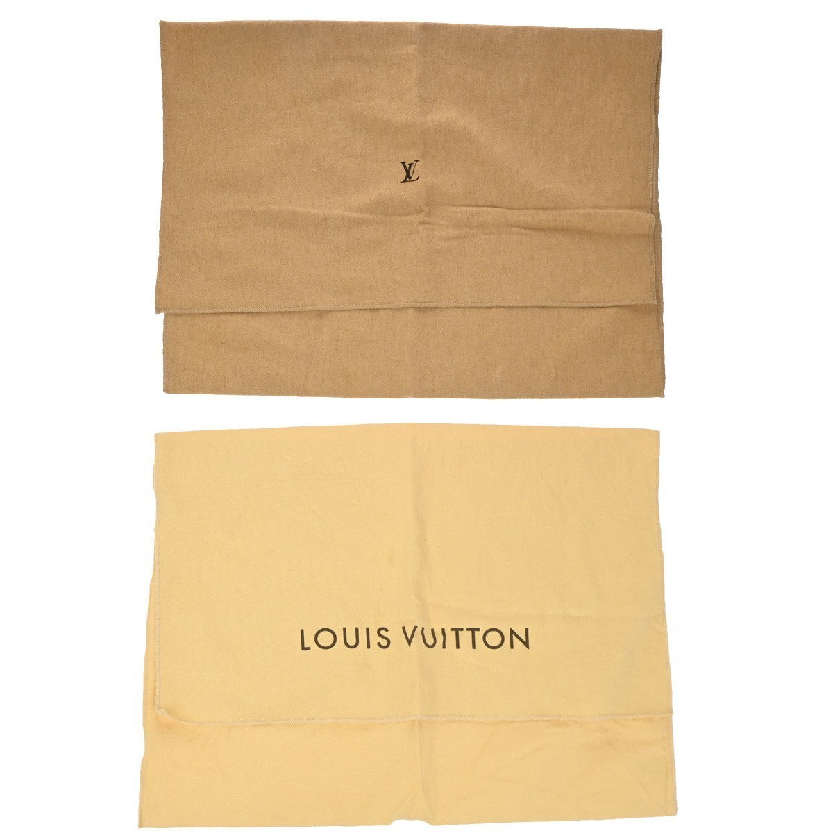 LOUIS VUITTON Logo 10 Set Dust Bag Canvas Cotton Beige Brown 09EG152