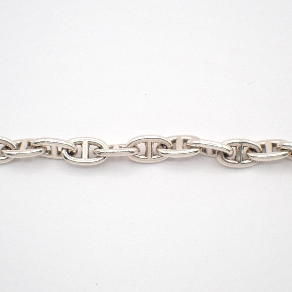 HERMES Logo Chaine D'ancre MM Chain Bracelet  16 Link Silver Ag925 385LC631