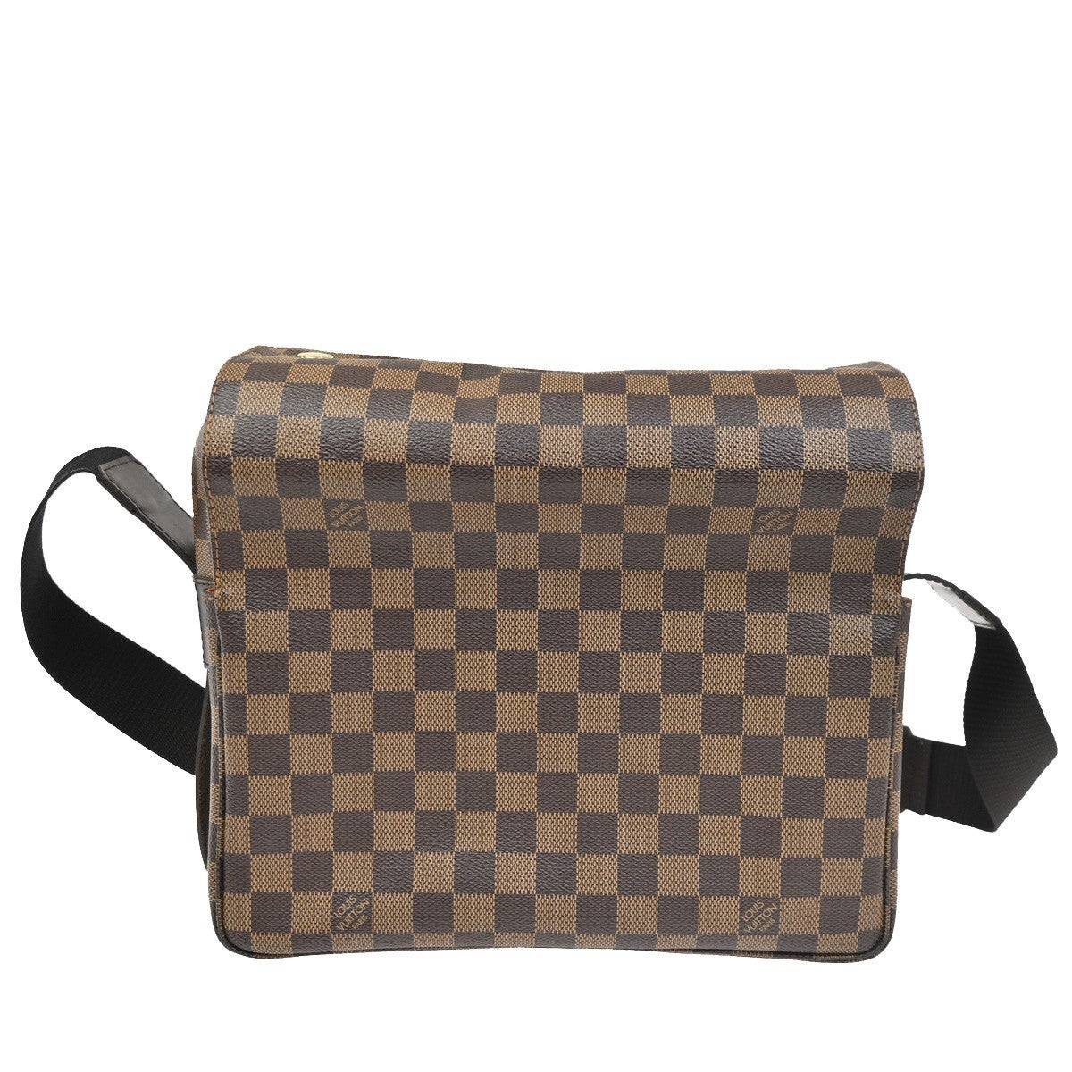 LOUIS VUITTON Naviglio Shoulder Bag Damier Ebene Leather Brown N45255 21TA696