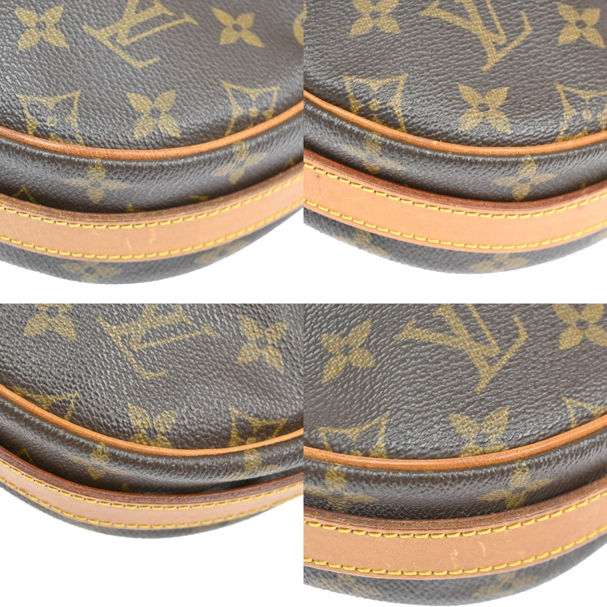 LOUIS VUITTON Jeune Fille GM Shoulder Bag Monogram Leather Brown M51225 39CA939