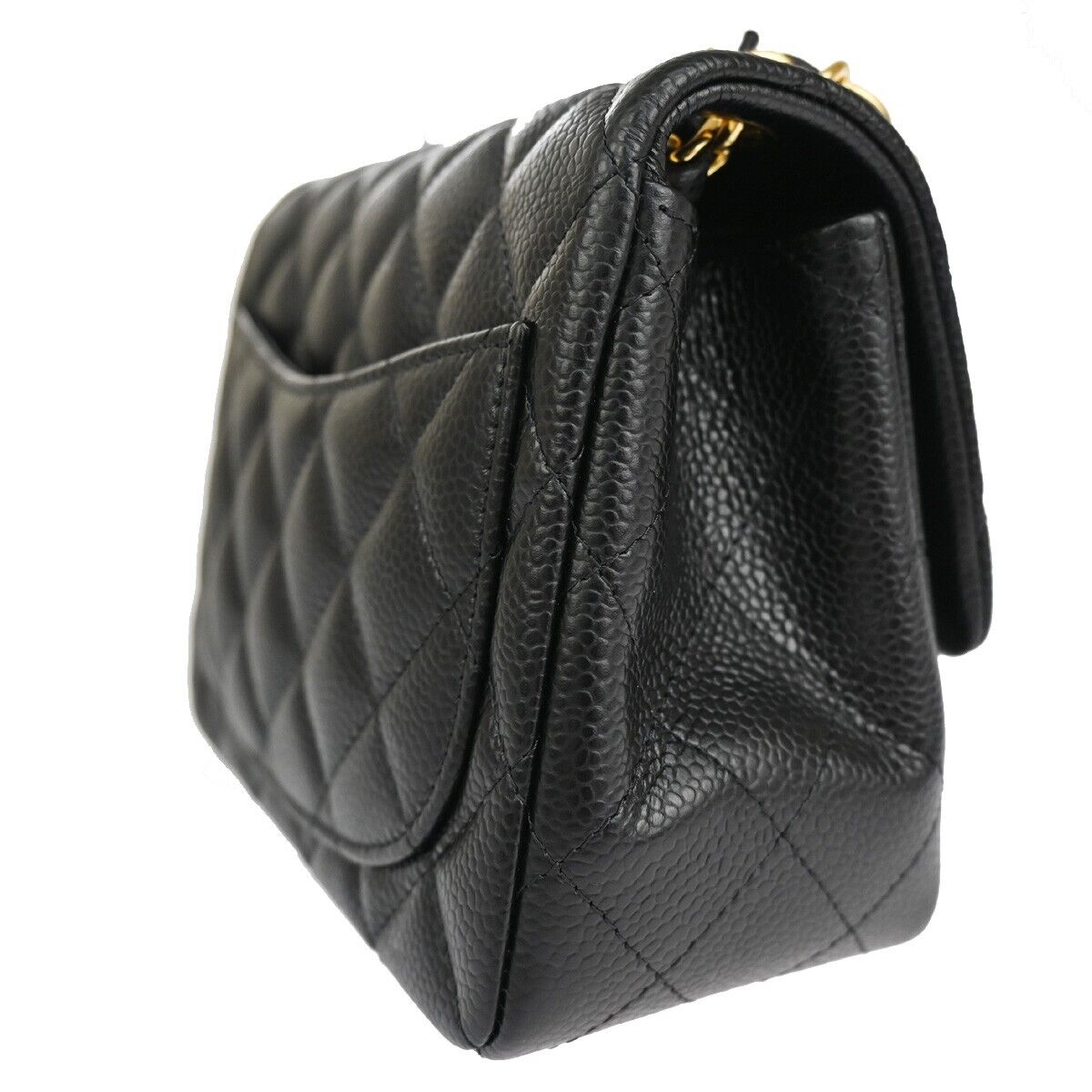 CHANEL CC Mini Matelasse Chain Shoulder Bag Caviar Skin Leather BK GHW 6083LC313