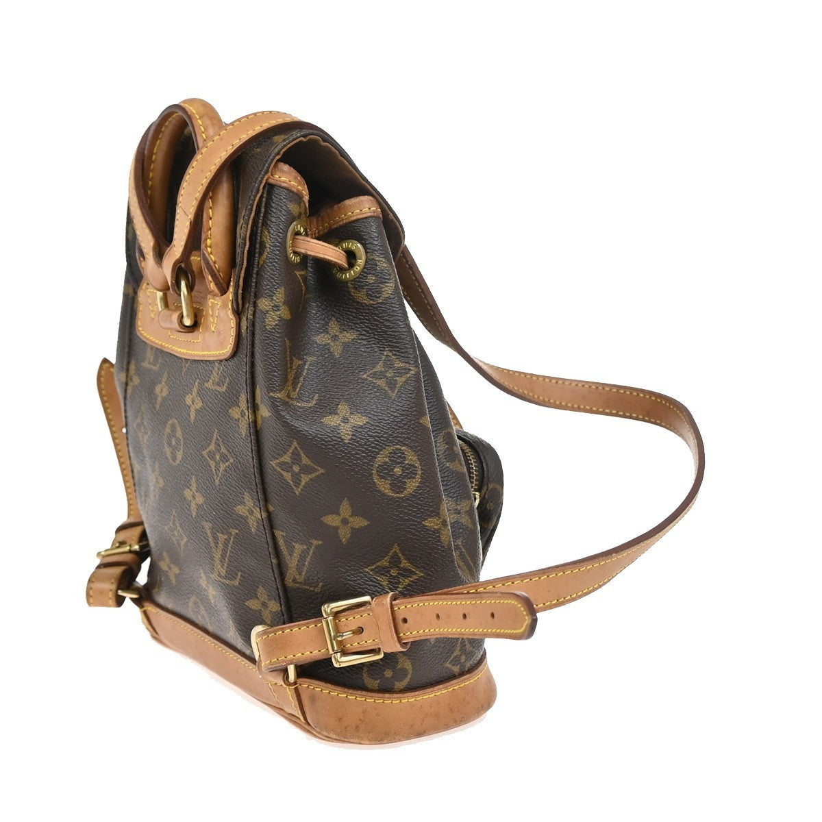 LOUIS VUITTON Mini Montsouris Backpack Bag Monogram Leather Brown M51137 79YJ030