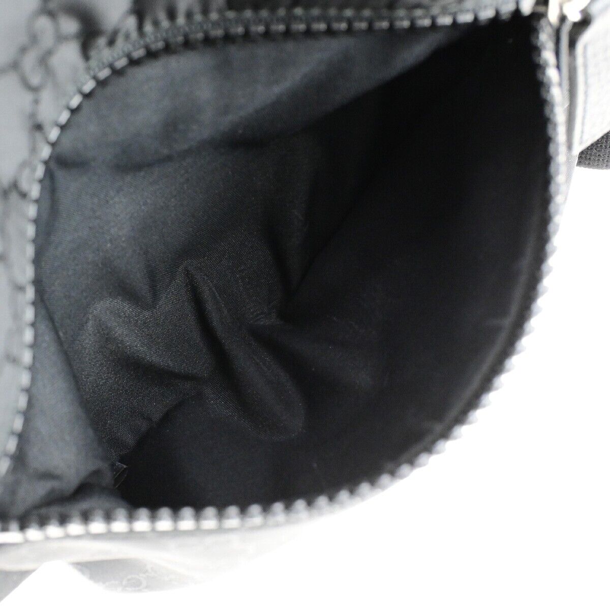 GUCCI Logo Sherry GG Pattern Backpack Bag Nylon Leather Black Italy 21RK735