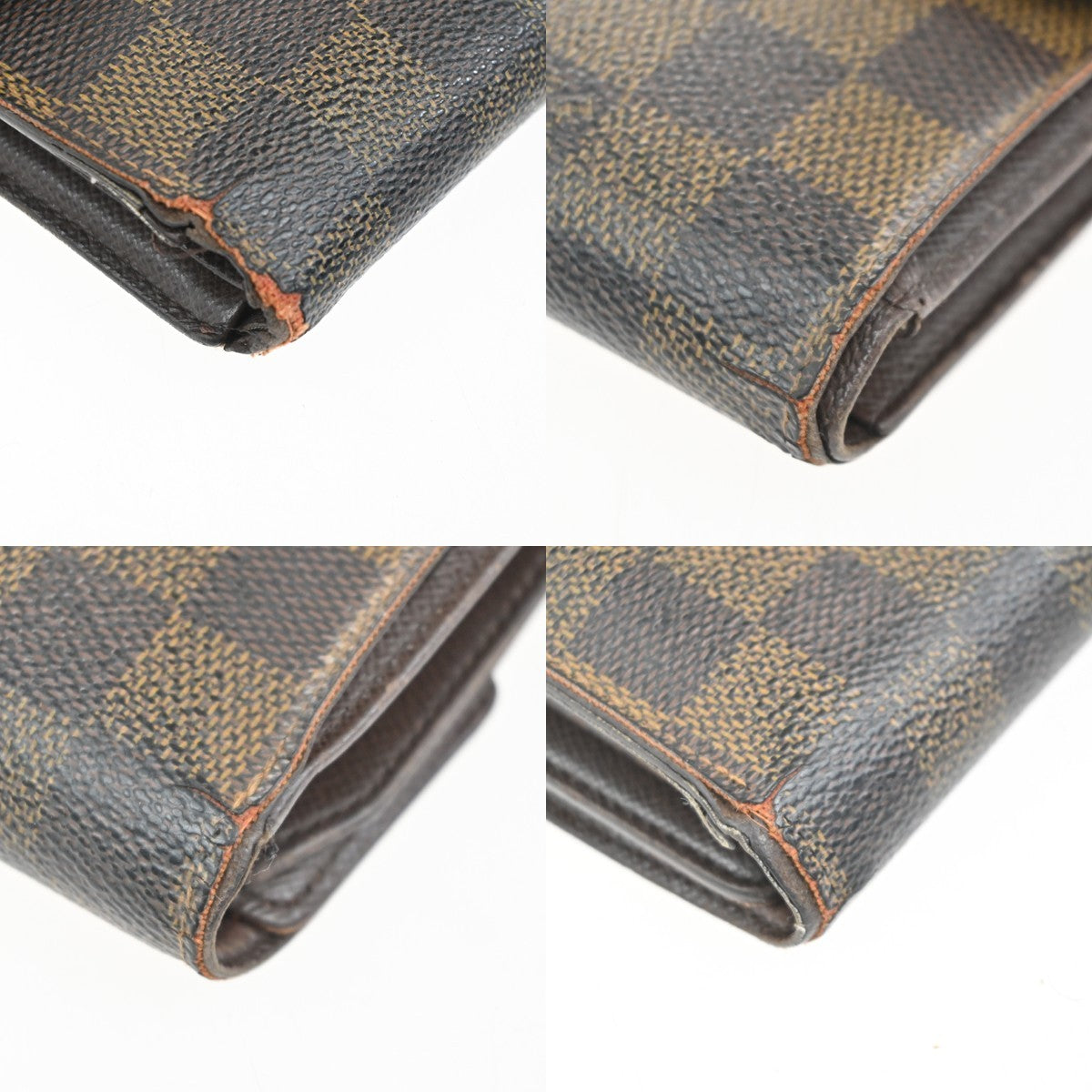 LOUIS VUITTON Portefeuille Tresor Etui Papier Wallet Damier Ebene N61202 02KC473