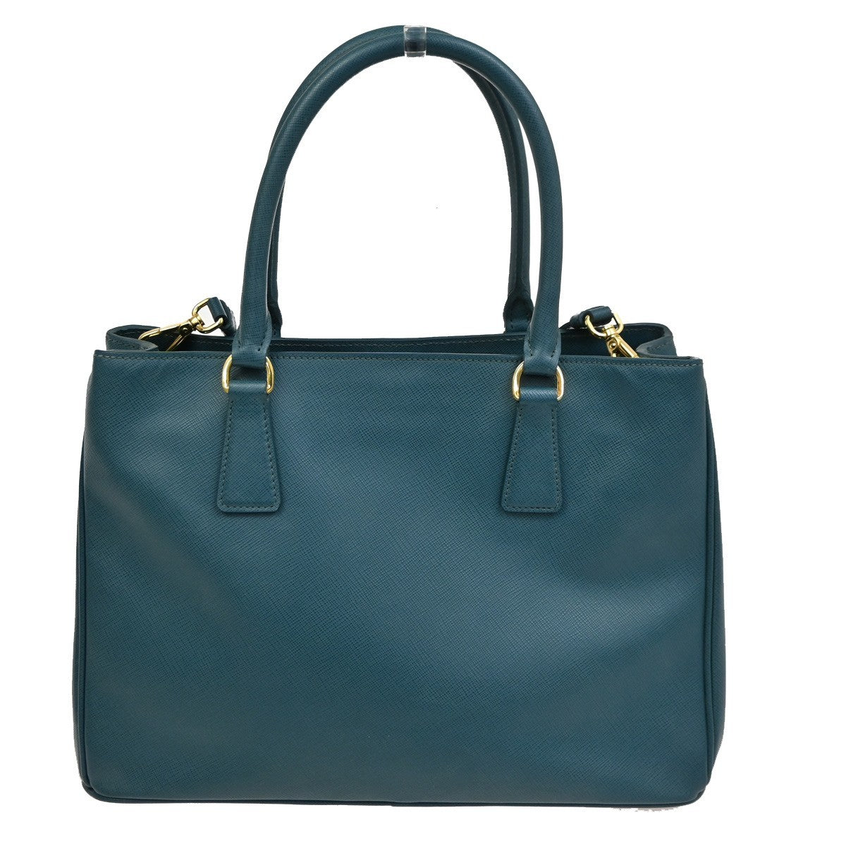 PRADA  Logo Hand Bag Saffiano Leather Green GHW Italy 28TA285