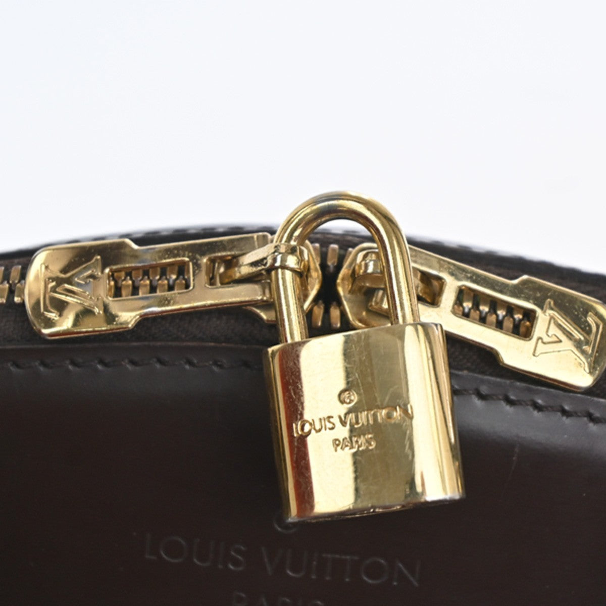 LOUIS VUITTON Verona PM Shoulder Bag Damie Ebene Leather Brown N41117 20EG394