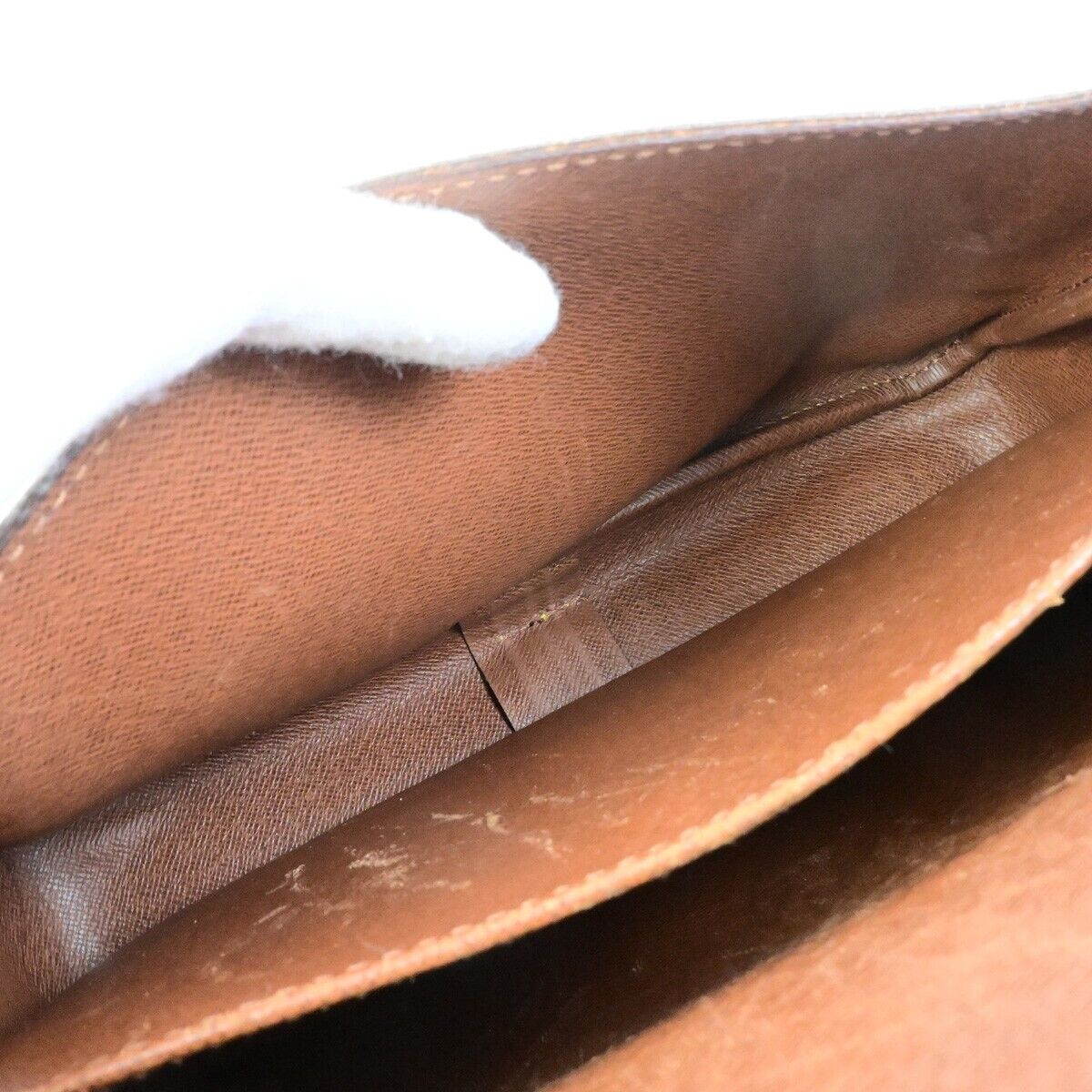 LOUIS VUITTON Cartouchiere GM Shoulder Bag Monogram Leather Brown M51252 61ED503