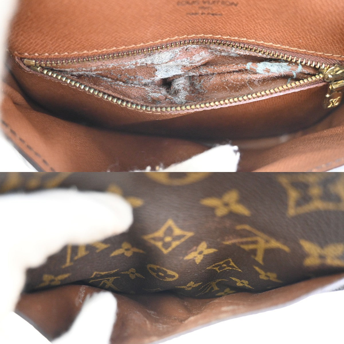 LOUIS VUITTON Saint Cloud MM Shoulder Bag Monogram Leather Brown M51243 31MA062