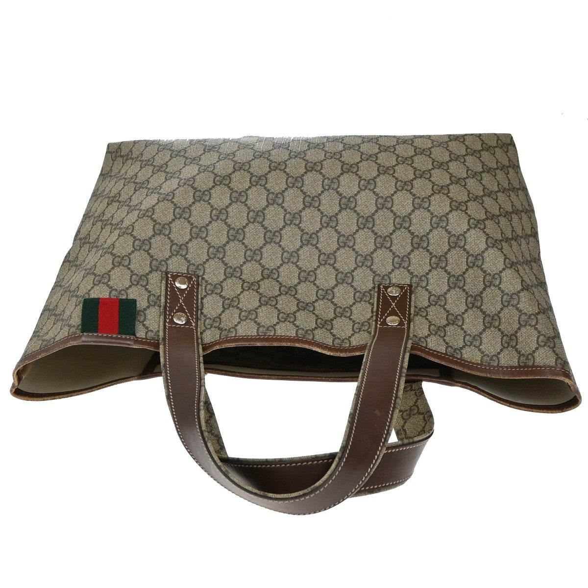 GUCCI Logo Sherry GG Pattern Shoulder Bag Supreme Leather Brown Italy 35KP550