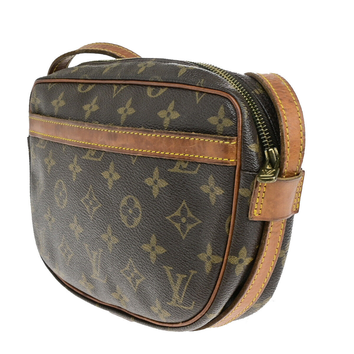 LOUIS VUITTON Jeune Fille PM Shoulder Bag Monogram Leather Brown M51227 65YF253