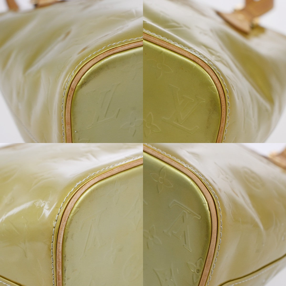LOUIS VUITTON Houston Shoulder Bag Monogram Vernis Leather Yellow M91053 62CA852
