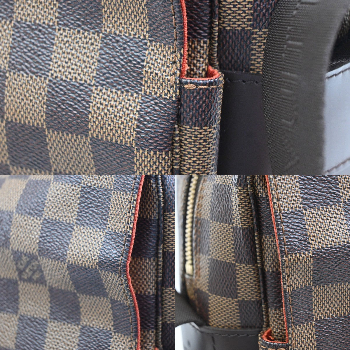 LOUIS VUITTON Naviglio Shoulder Bag Damier Ebene Leather Brown N45255 15YH939