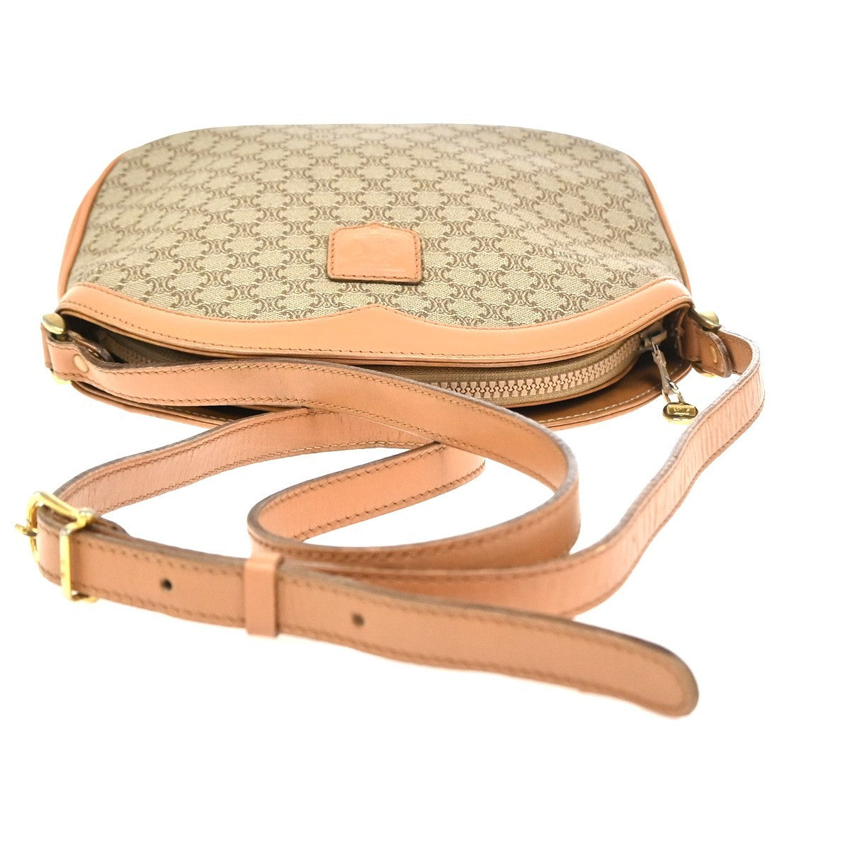 CELINE Macadam Pattern Crossbody Shoulder Bag PVC Leather Brown Italy  62KC868