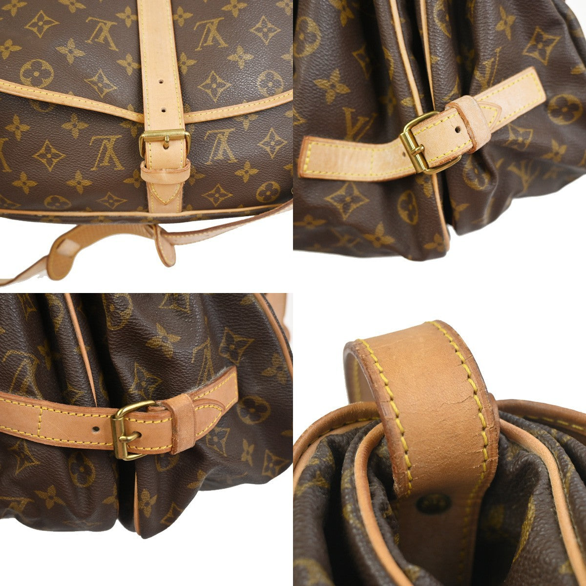 LOUIS VUITTON Saumur 35 Shoulder Bag Monogram Leather BN France M42254 77TA599