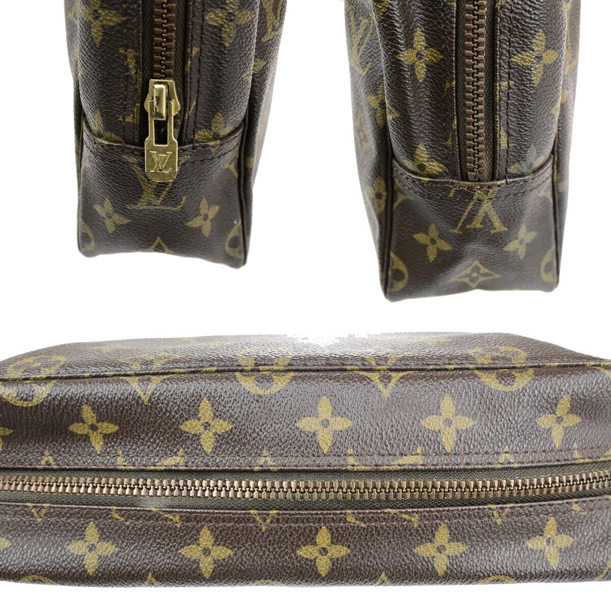 LOUIS VUITTON Trousse Toilette 28 Clutch Hand Bag Monogram Brown M47522 64SJ382