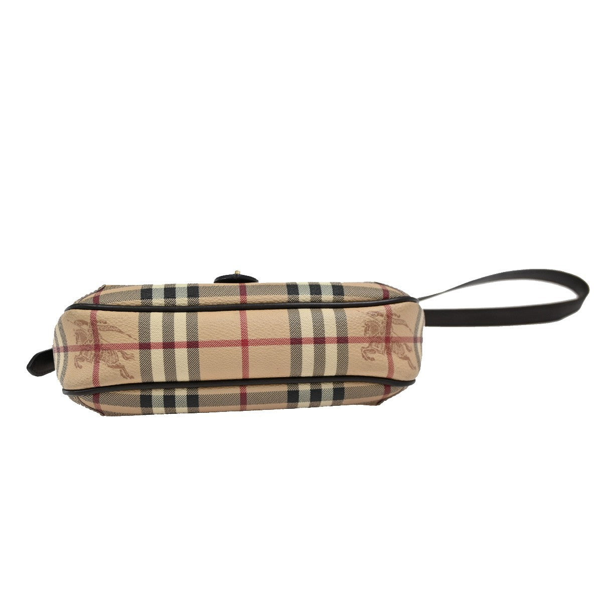 BURBERRY Shadow Horse Nova Check Shoulder Bag PVC Leather Beige BN GHW 80DA151