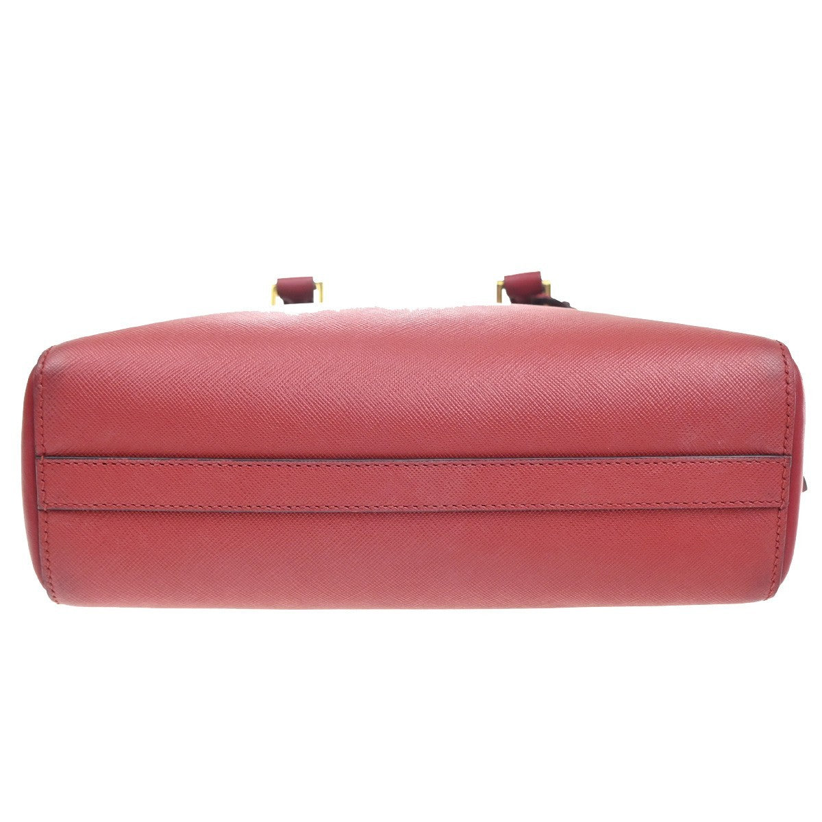 PRADA Galleria Logo 2way Shoulder Hand Bag Saffiano Leather Red GHW 11KC716