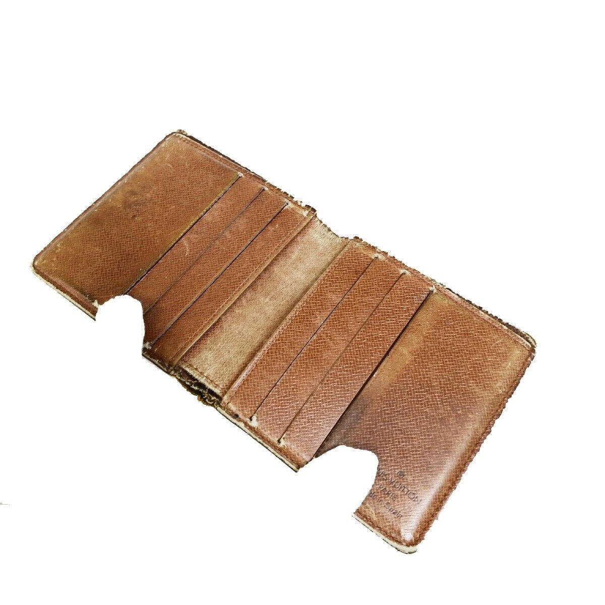 LOUIS VUITTON 3 Set Long Wallet Card Pass Case Monogram Leather Brown 69EB572