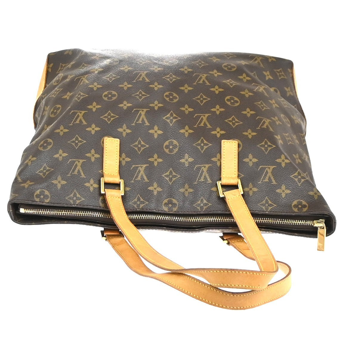 LOUIS VUITTON Cabas Mezzo Shoulder Bag Monogram Leather Brown M51151 77YH924